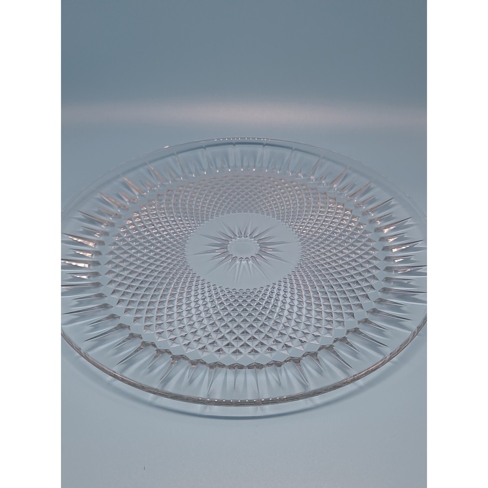 Cristal d'Arques Diamant Clear Glass Serving Platter 12 ½"